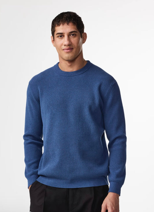 NN 07 L.S. Knit DANNY 6429 Denim Blue