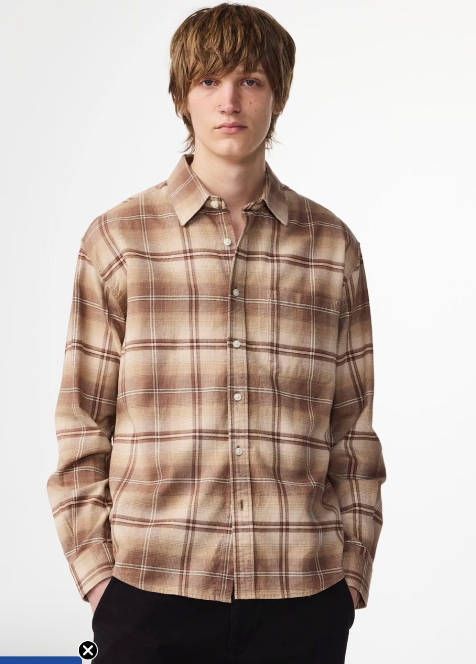 NN 07 L.S. Sport Shirt DEON 5465 Camel Check