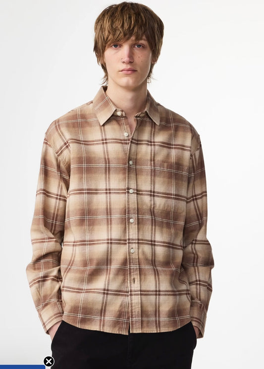 NN 07 L.S. Sport Shirt DEON 5465 Camel Check
