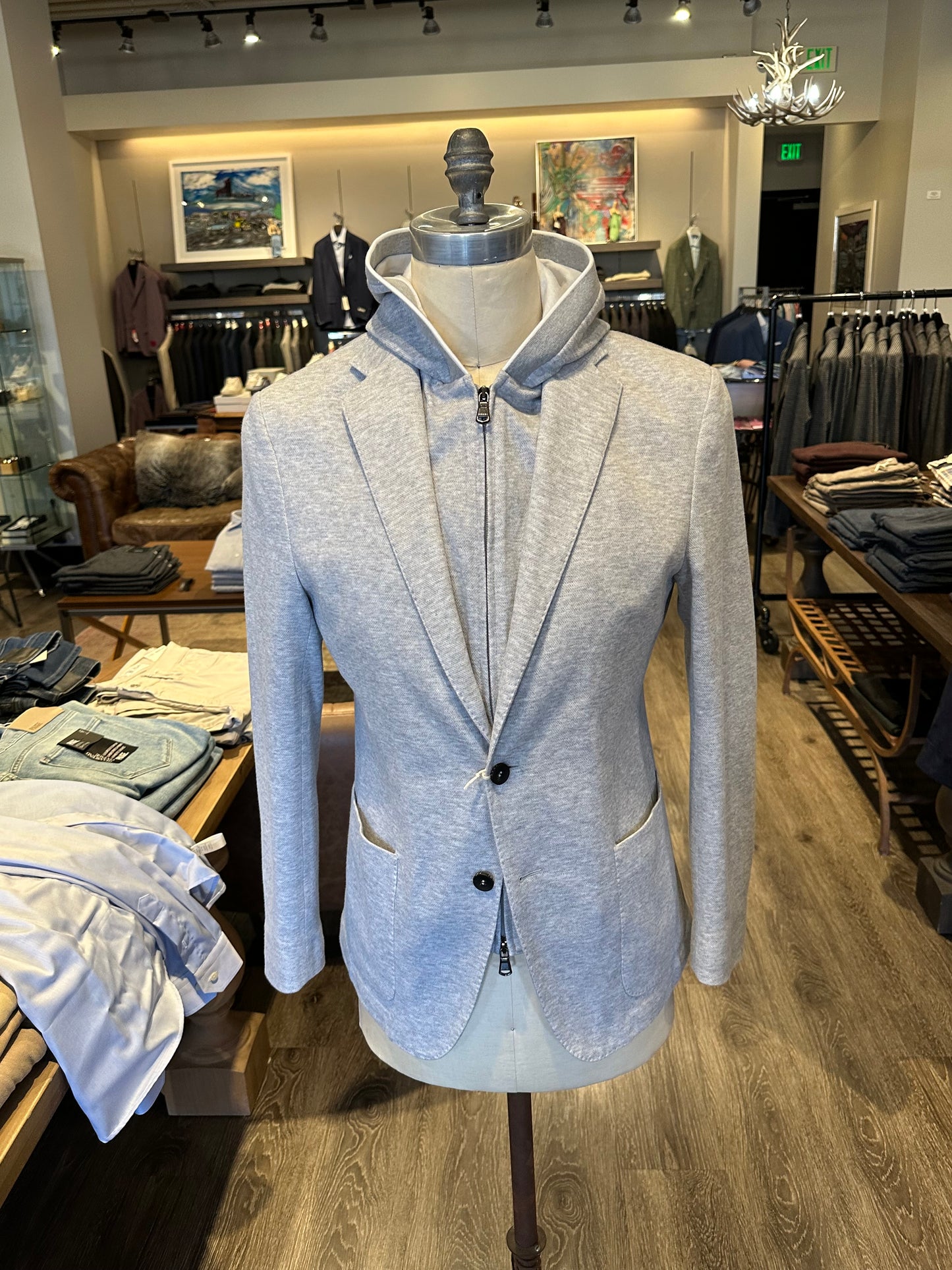 Fradi SJP Jacket With Hoodie CN6886 65-Grey