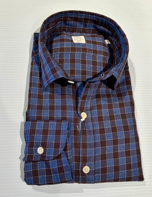 GMF L.S. Sport Shirt 952329 1-Brown/Blue